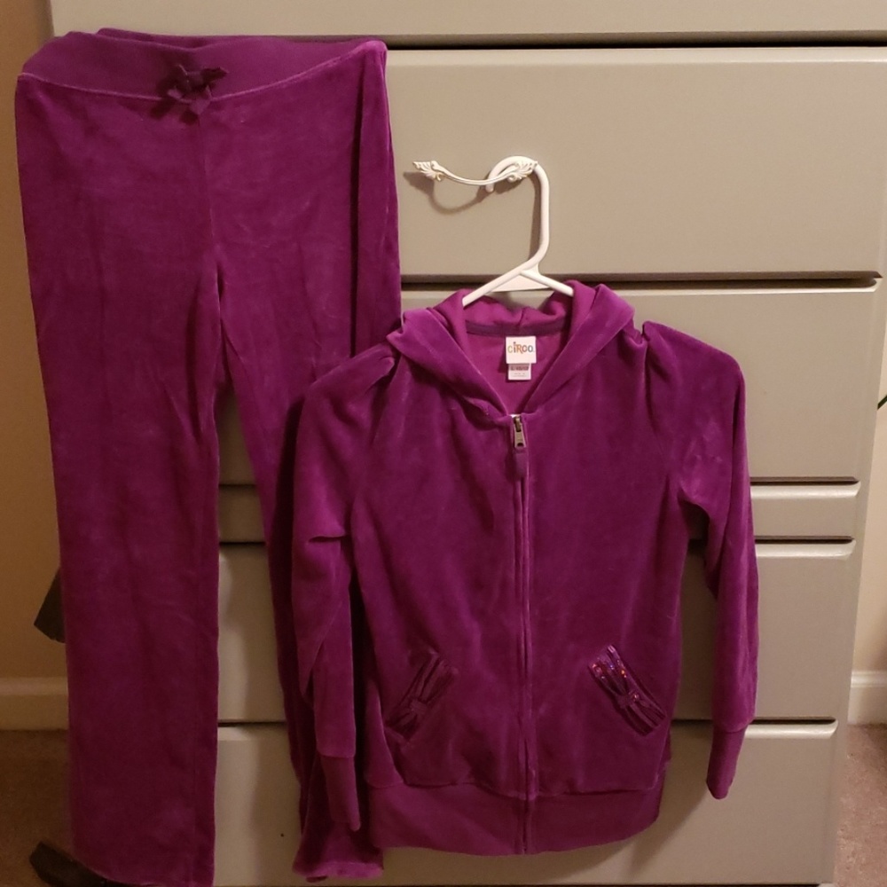 Girls suede jacket and pants L